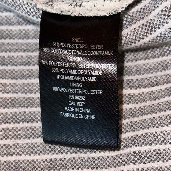 Tibi Tweed Faux Vegan Leather Asymmetrical Hem Knit Dress Fit N' Flare Size 6 - Picture 10 of 12